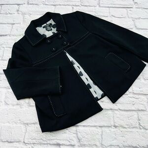 Sandro Sportswear Black Blazer Size Small Cropped Office Career Eveningwear